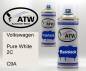 Preview: Volkswagen, Pure White 2C, C9A: 400ml Sprühdose + 400ml Klarlack - Set, von ATW Autoteile West.